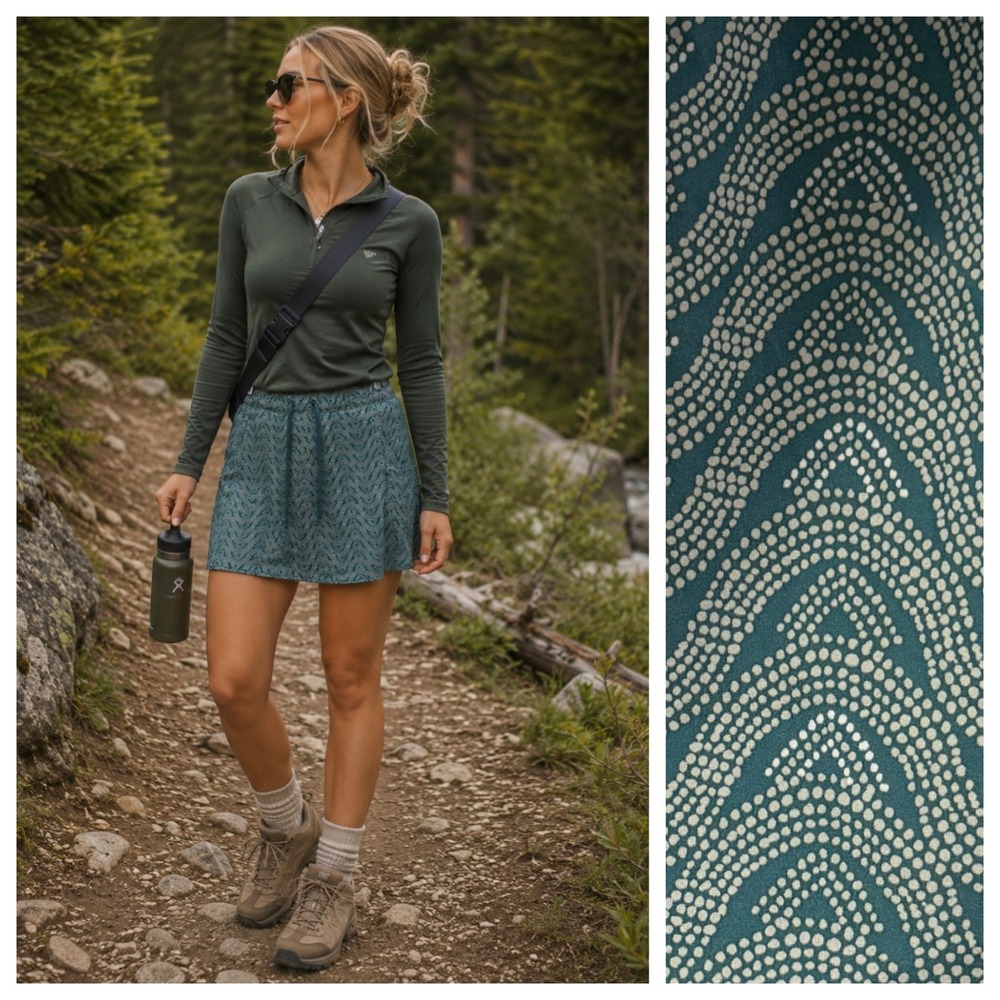 Patagonia Fleetwith Faux Wrap Skort Size S Tasmanian Teal Active Hiking Gorpcore